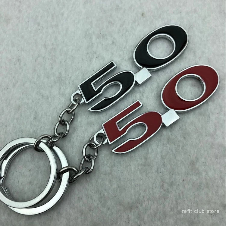5.0 Keychain For Ford Mustang Shelby GT500 Car Keys Keychains Accessories Key Pendant Keycase Key Ring