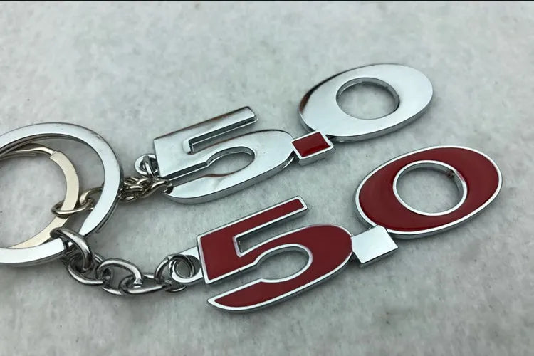 5.0 Keychain For Ford Mustang Shelby GT500 Car Keys Keychains Accessories Key Pendant Keycase Key Ring