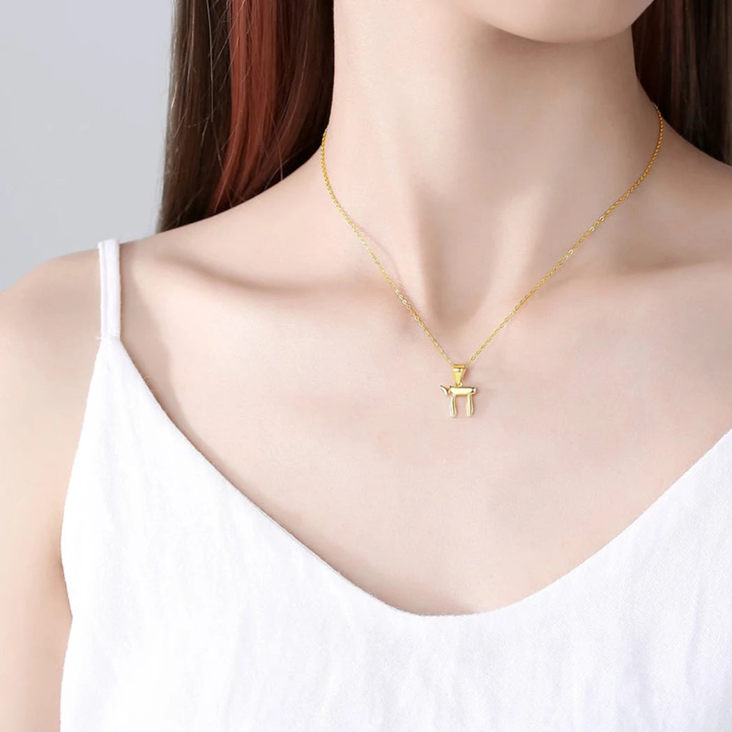 Chai Pendant Necklace – Jewish Life Symbol Jewelry for Women & Men