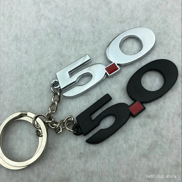 5.0 Keychain For Ford Mustang Shelby GT500 Car Keys Keychains Accessories Key Pendant Keycase Key Ring