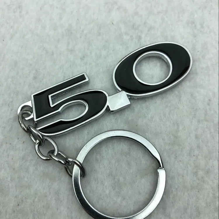 5.0 Keychain For Ford Mustang Shelby GT500 Car Keys Keychains Accessories Key Pendant Keycase Key Ring