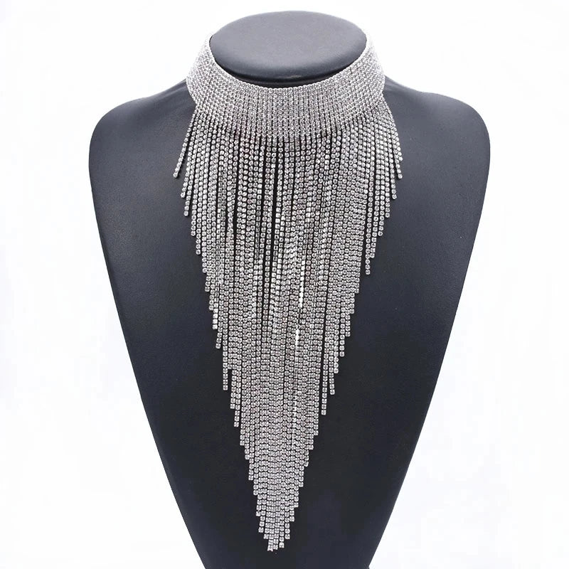 Silver Ethnic Coin Necklace – Boho Maxi Collar Jewelry for Women