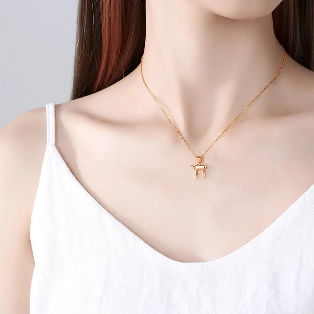 Chai Pendant Necklace – Jewish Life Symbol Jewelry for Women & Men