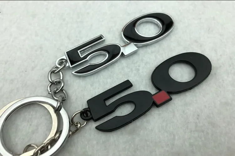 5.0 Keychain For Ford Mustang Shelby GT500 Car Keys Keychains Accessories Key Pendant Keycase Key Ring
