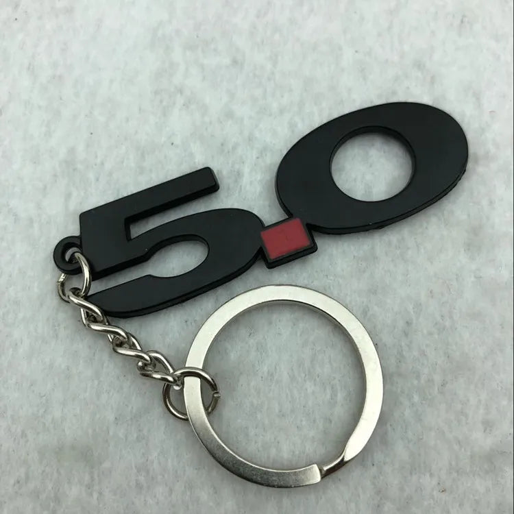 5.0 Keychain For Ford Mustang Shelby GT500 Car Keys Keychains Accessories Key Pendant Keycase Key Ring