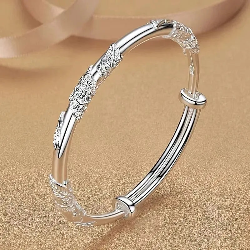 Unisex Sterling Silver Adjustable Bracelet – Elegant Handmade Jewelry