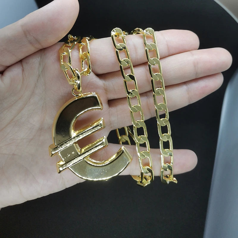 Euro Pattern Pendant Necklace – African Costume Jewelry for Women