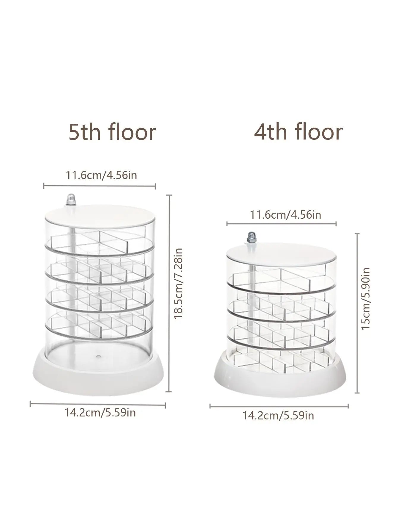Transparent Rotating Jewelry Box | Multi-Layer Storage for Earrings & Necklaces
