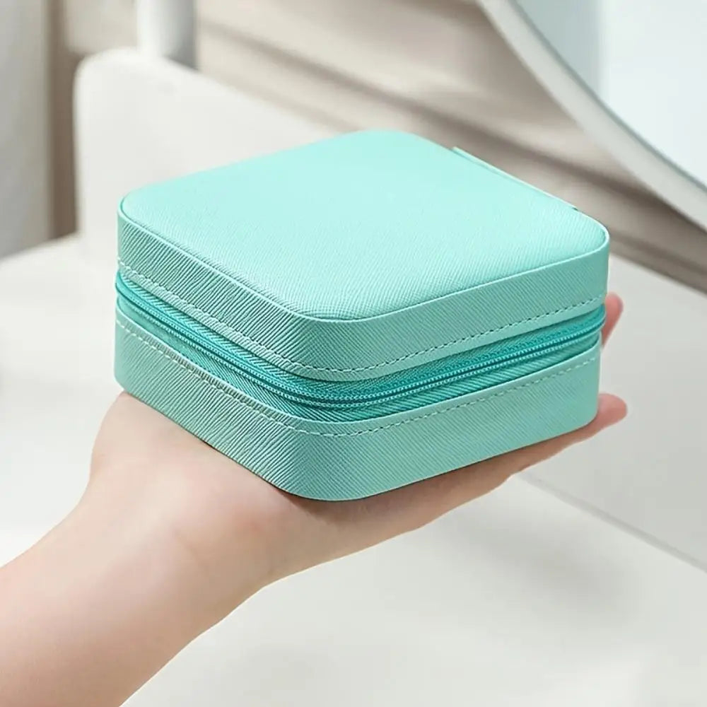 Mini Jewelry Box – Portable Travel Organizer for Earrings & Necklaces