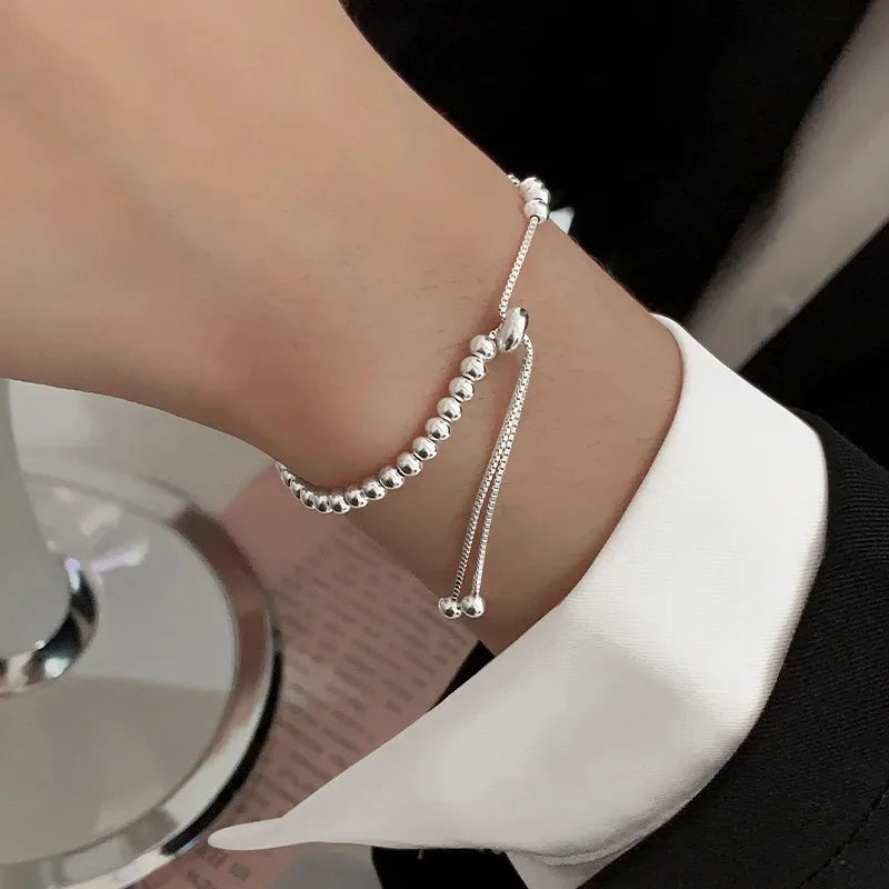 Unisex Sterling Silver Adjustable Bracelet – Elegant Handmade Jewelry