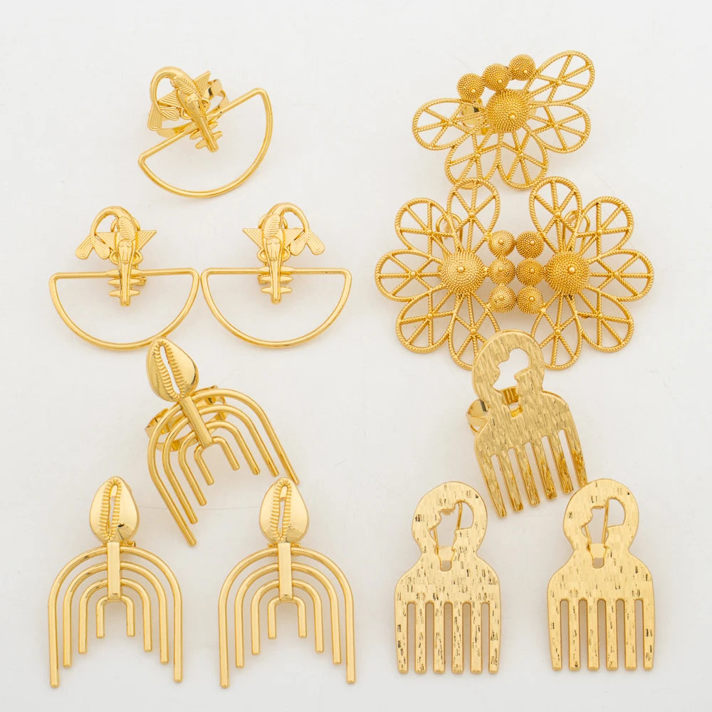 18K Gold Jewelry Set for Women – Elegant Wedding & Party Gift