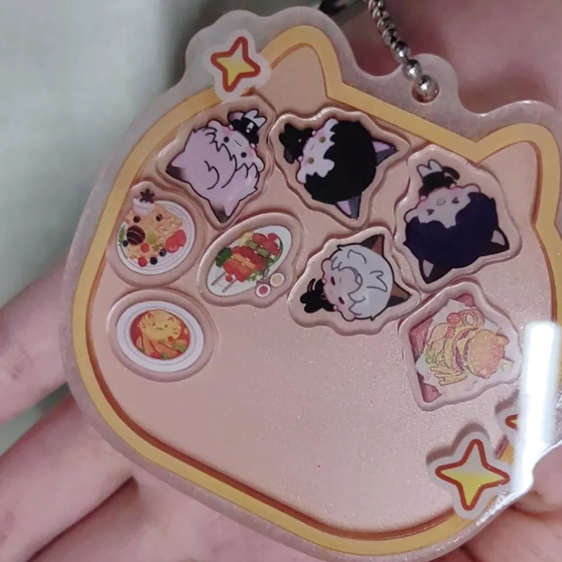 Game Love and Deepspace Xavier Zayne Rafayel Sylus Cosplay Key Chain Cat Acrylic Keychain Bag Pendant Keyring Accessories Xmas