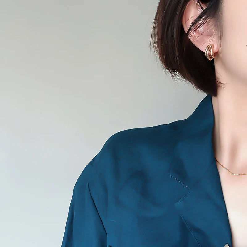 European & Korean Style Arc Earrings | Trendy Jewelry for Girls