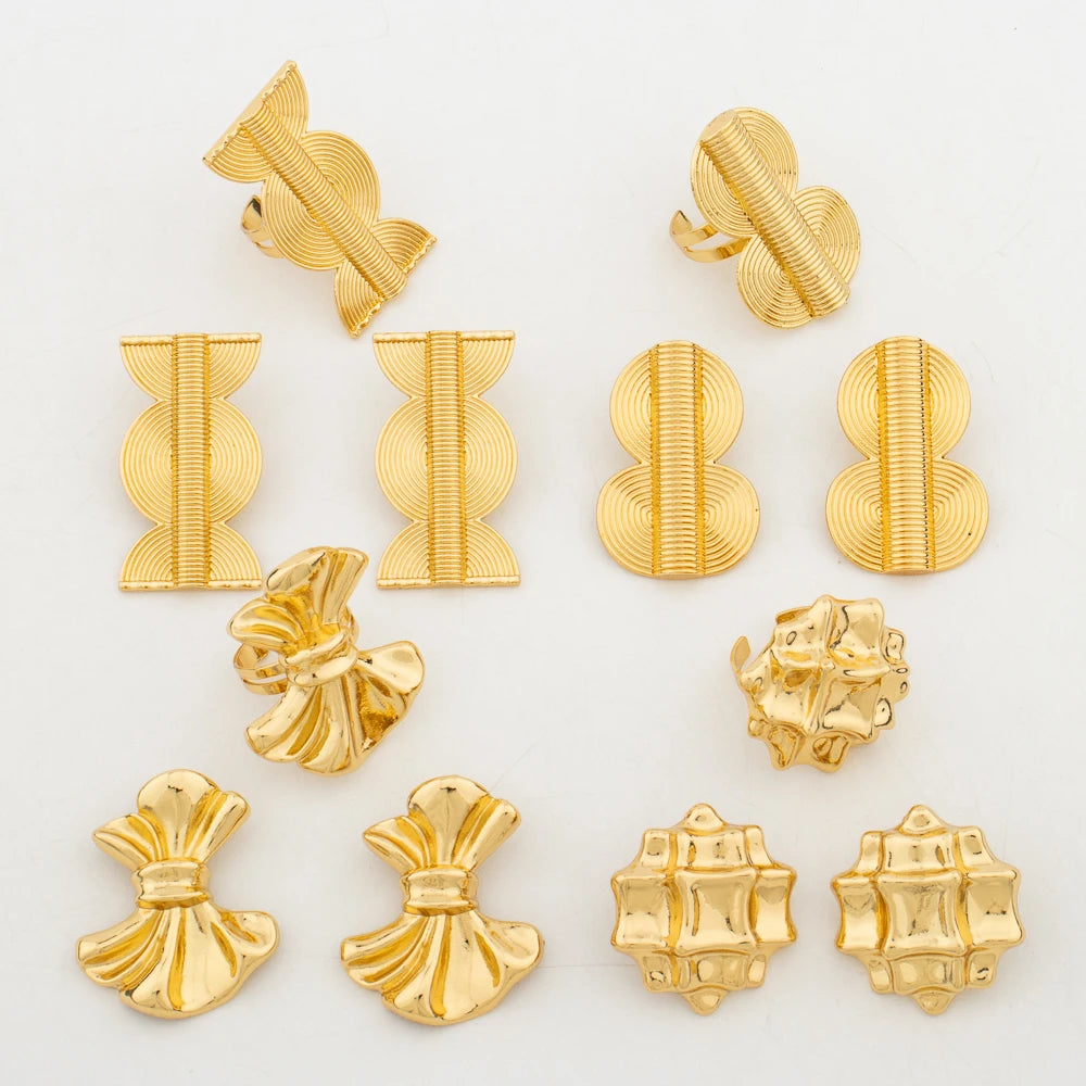 18K Gold Jewelry Set for Women – Elegant Wedding & Party Gift