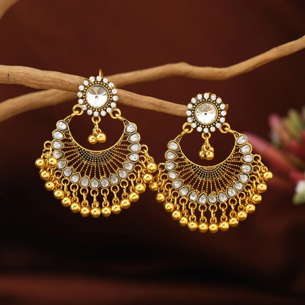 Palace Style Earrings – Retro Hollow Carved Ethnic Jewelry