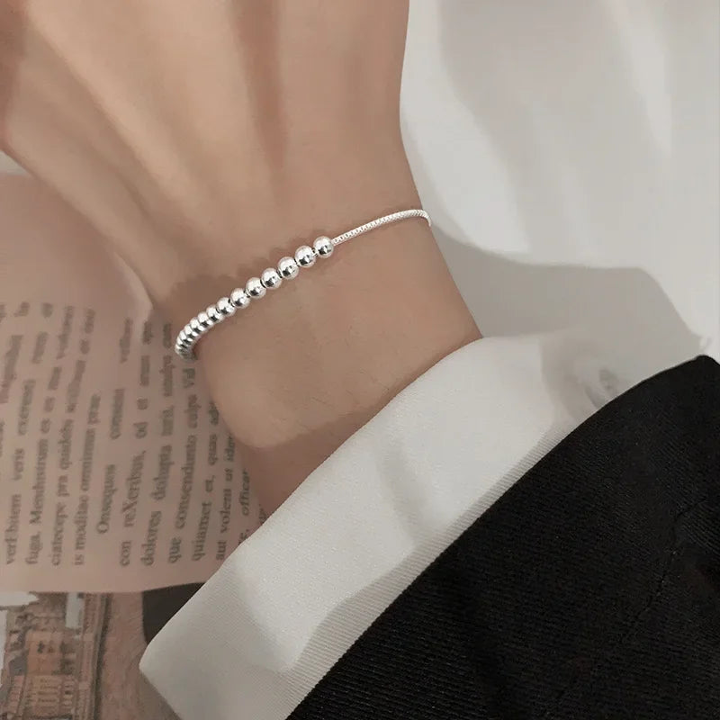 Unisex Sterling Silver Adjustable Bracelet – Elegant Handmade Jewelry