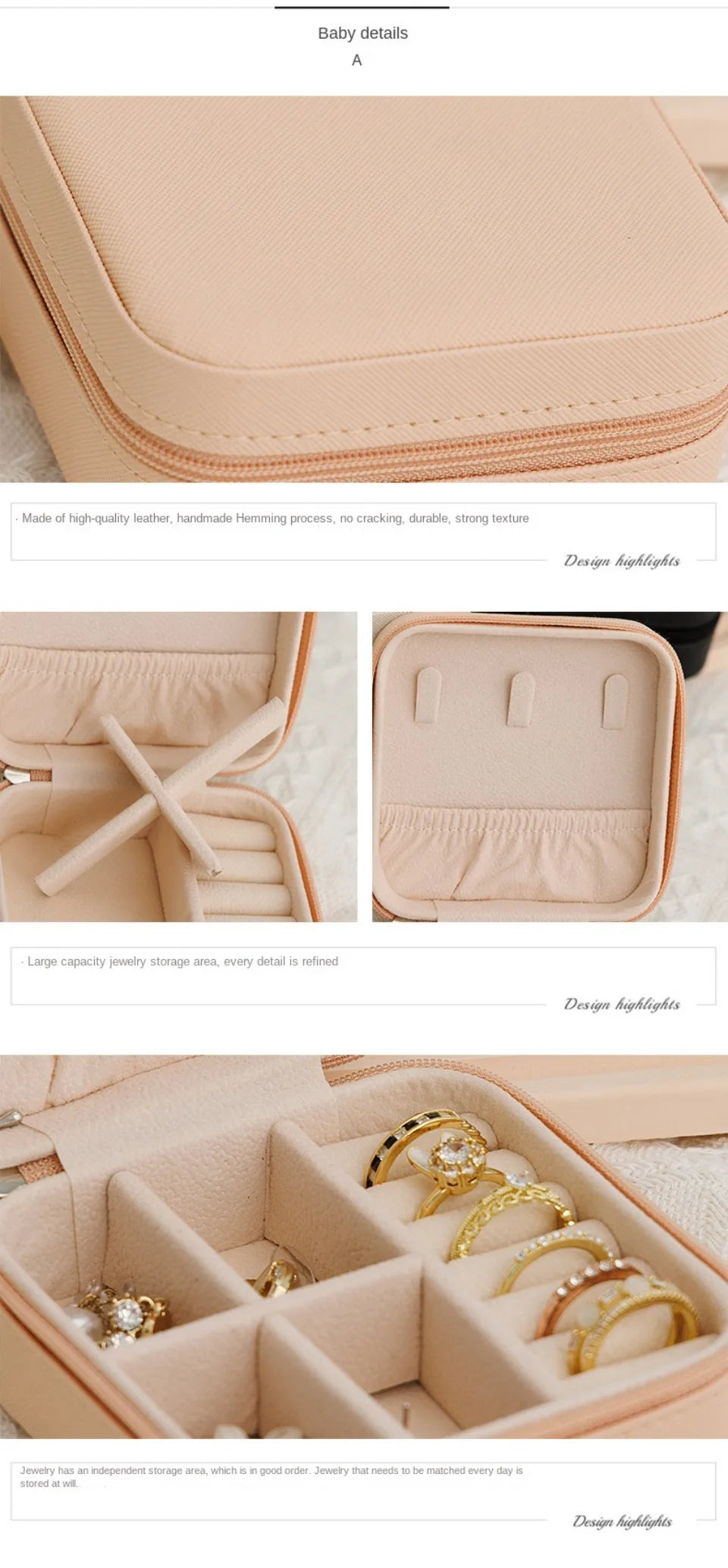 2024 Travel Jewelry Organizer – Portable PU Leather Storage Case