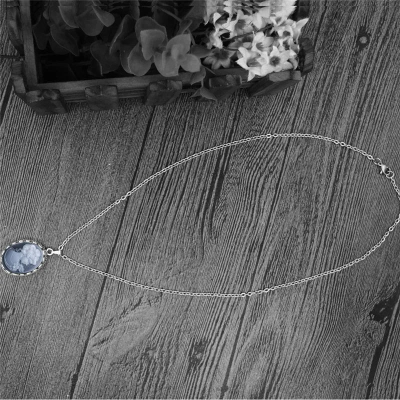 Lady Queen Cameo Jewelry Set | Vintage Necklace & Earrings for Women