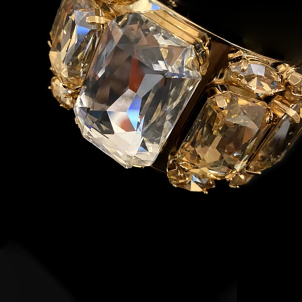 Bridal Crystal Bracelet – Bold Rhinestone Statement Wedding Jewelry