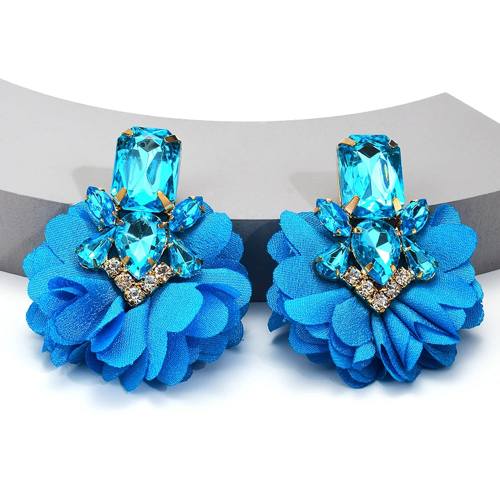 Crystal Lace Earrings – Handmade Vintage Boho Statement Jewelry