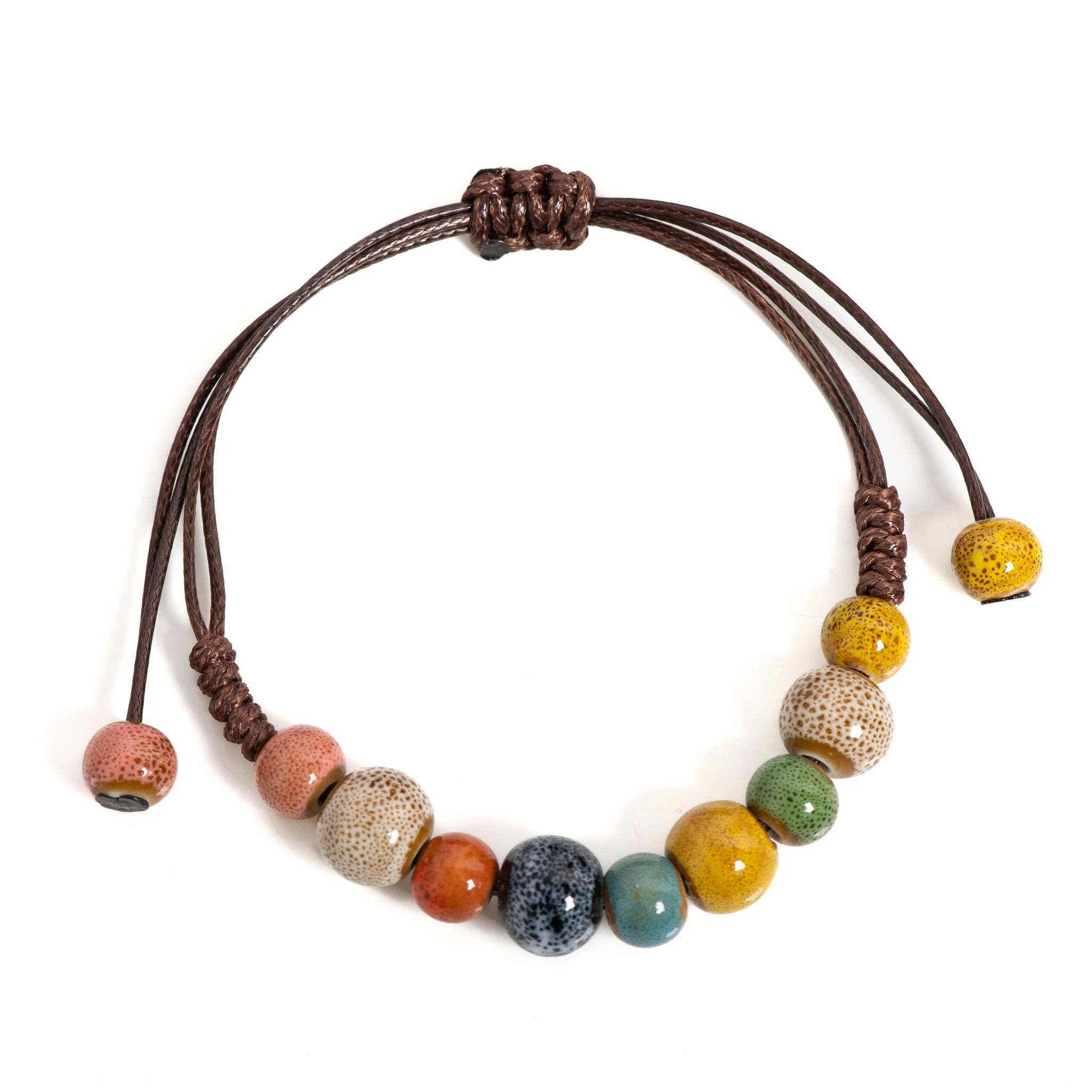 Unisex Boho Bracelet | Handmade Colorful Ceramic Jewelry