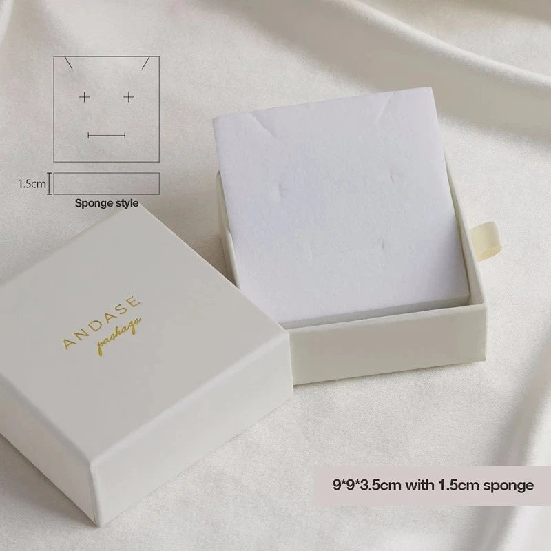 Beige Jewelry Packaging Boxes – Custom Logo Sliding Paper Gift Box