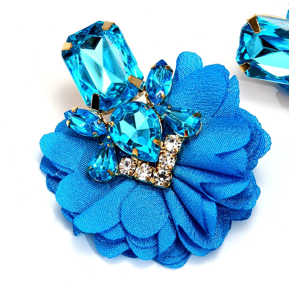 Crystal Lace Earrings – Handmade Vintage Boho Statement Jewelry