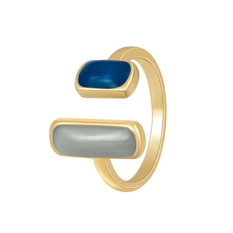 Trendy Adjustable Ring – Colorful Drip Glaze Retro Fashion Jewelry