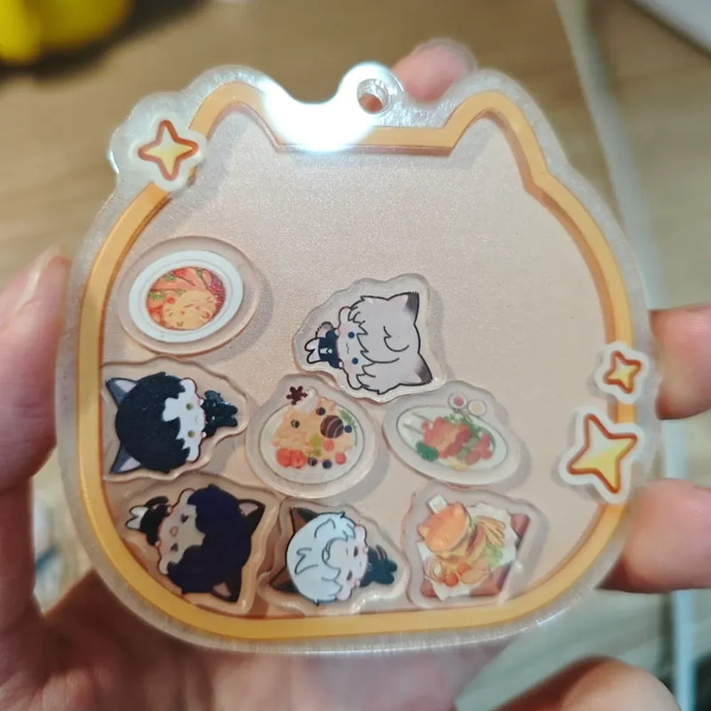 Game Love and Deepspace Xavier Zayne Rafayel Sylus Cosplay Key Chain Cat Acrylic Keychain Bag Pendant Keyring Accessories Xmas