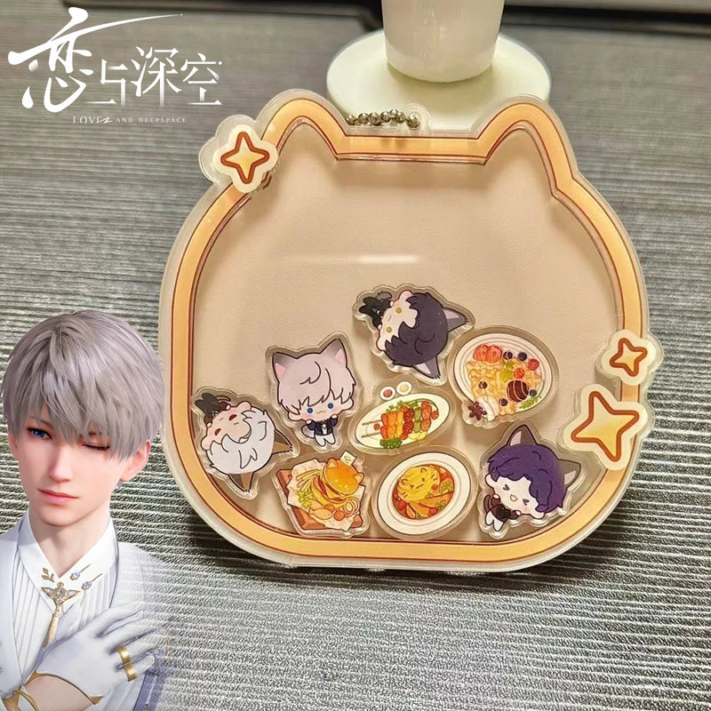 Game Love and Deepspace Xavier Zayne Rafayel Sylus Cosplay Key Chain Cat Acrylic Keychain Bag Pendant Keyring Accessories Xmas