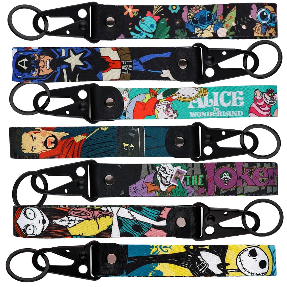 Classic Cartoon Character Key Ring – Motorcycle & Bag Keychain Gift