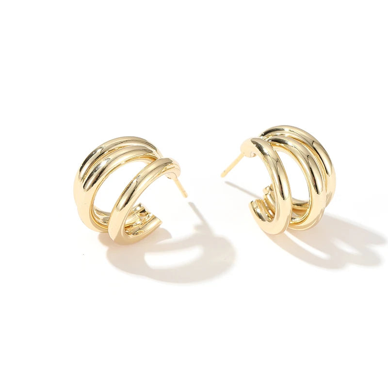 European & Korean Style Arc Earrings | Trendy Jewelry for Girls