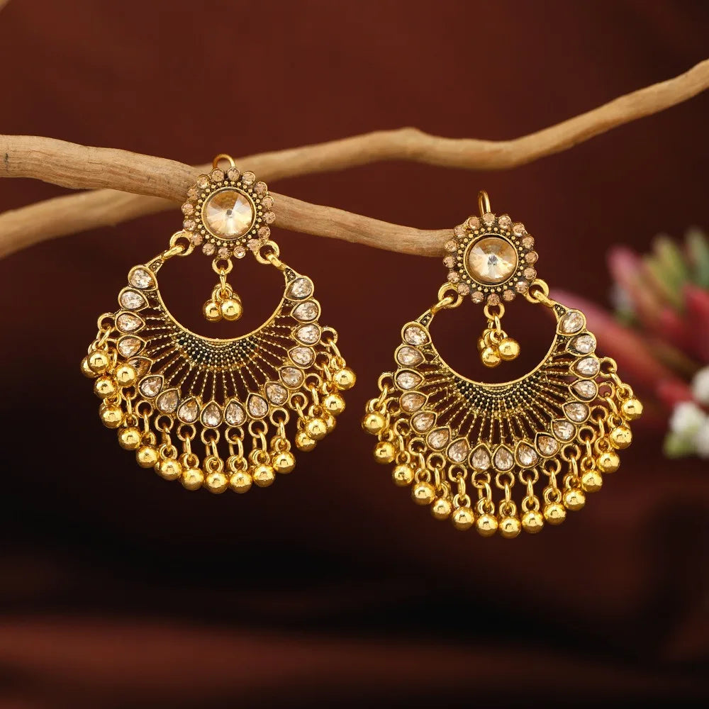 Palace Style Earrings – Retro Hollow Carved Ethnic Jewelry