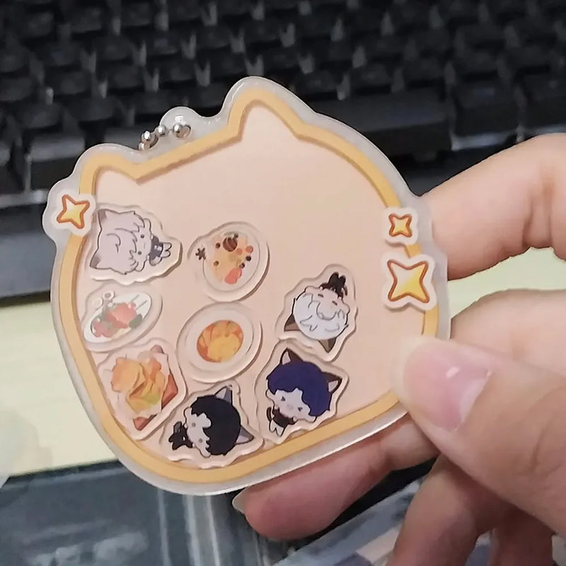 Game Love and Deepspace Xavier Zayne Rafayel Sylus Cosplay Key Chain Cat Acrylic Keychain Bag Pendant Keyring Accessories Xmas