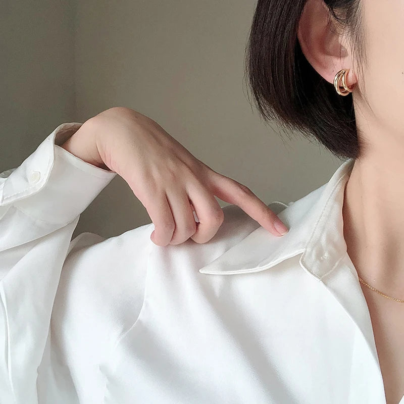 European & Korean Style Arc Earrings | Trendy Jewelry for Girls