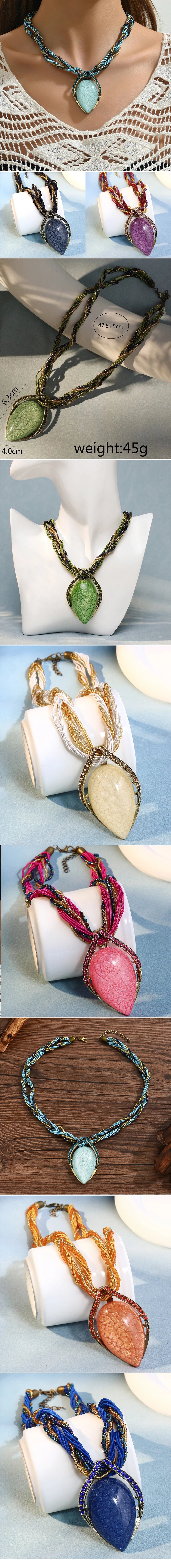 Bohemian Beaded Choker Necklace – Multilayer Handmade Jewelry Gift