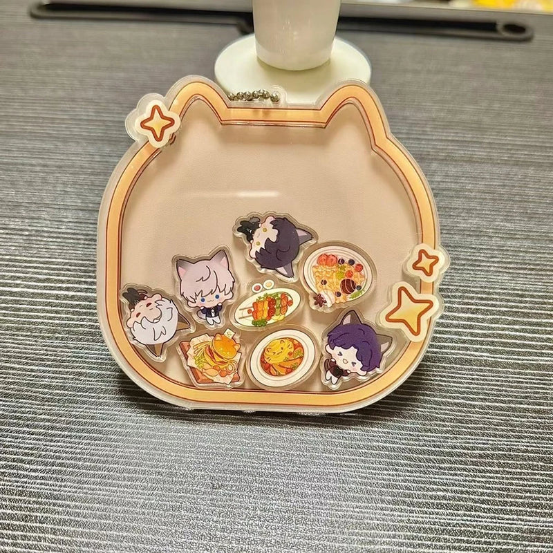 Game Love and Deepspace Xavier Zayne Rafayel Sylus Cosplay Key Chain Cat Acrylic Keychain Bag Pendant Keyring Accessories Xmas