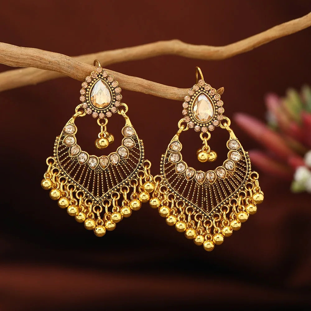 Palace Style Earrings – Retro Hollow Carved Ethnic Jewelry