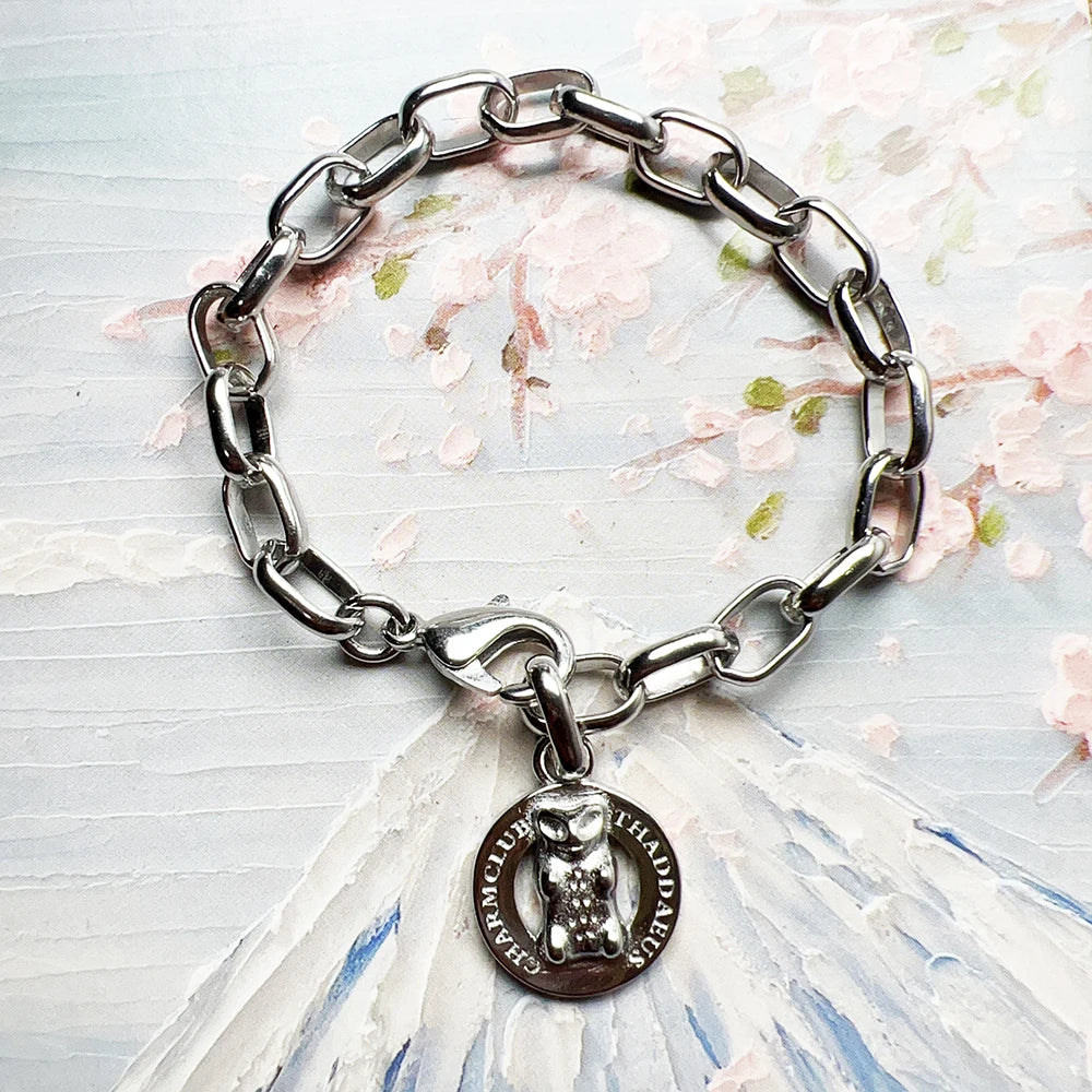 Trendy Bear Bracelet | 925 Silver Charm Jewelry Accessory