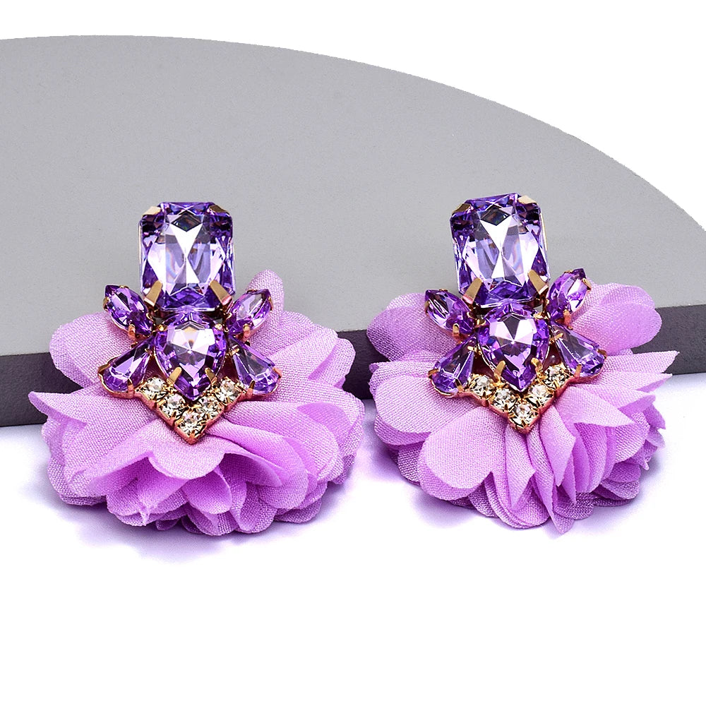 Crystal Lace Earrings – Handmade Vintage Boho Statement Jewelry