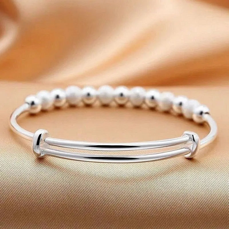Luxury Charm Bead Bracelet – 925 Silver Color Wedding & Party Jewelry