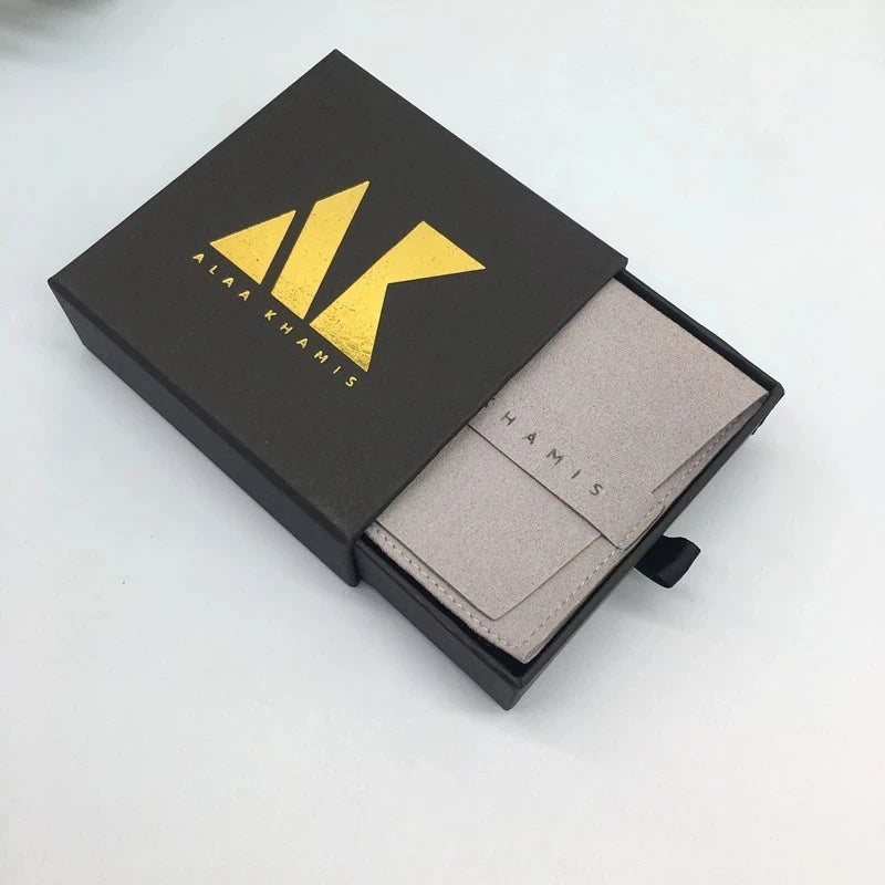 Beige Jewelry Packaging Boxes – Custom Logo Sliding Paper Gift Box