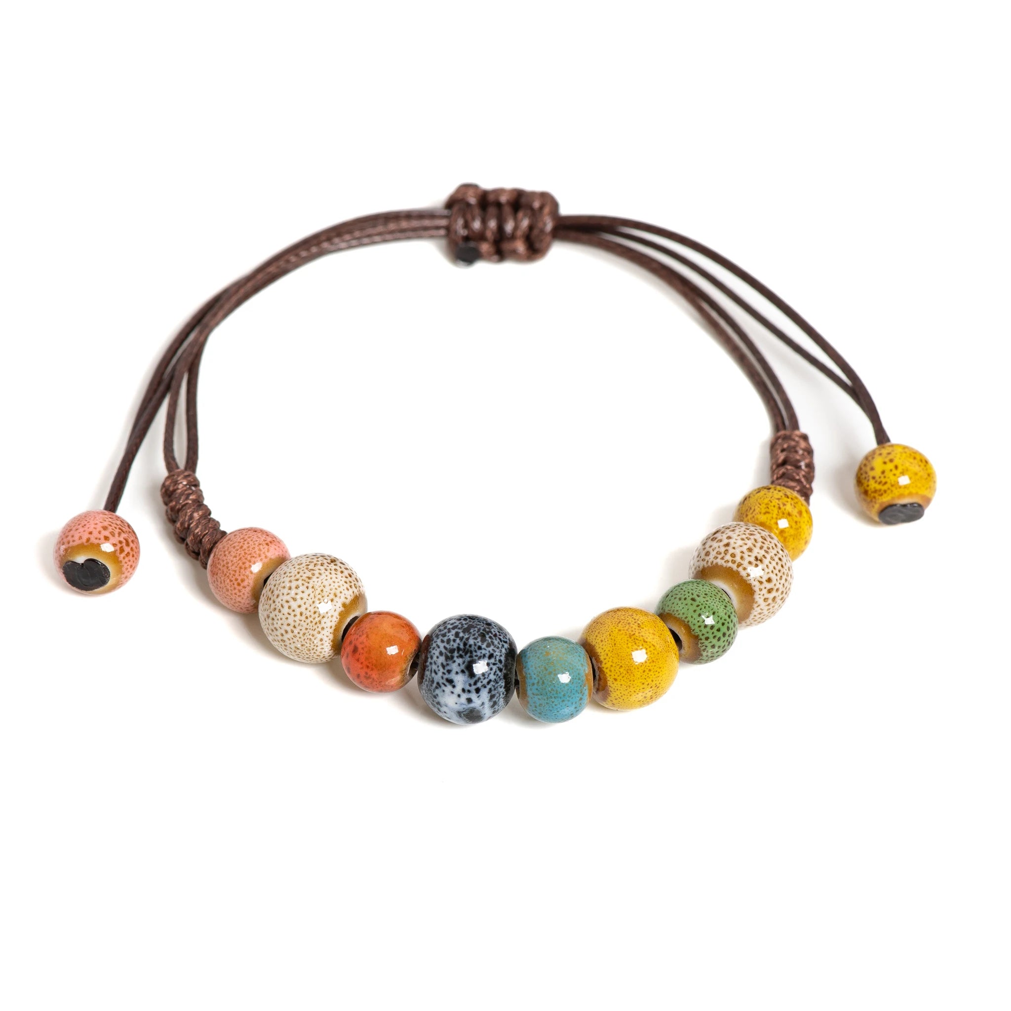 Unisex Boho Bracelet | Handmade Colorful Ceramic Jewelry