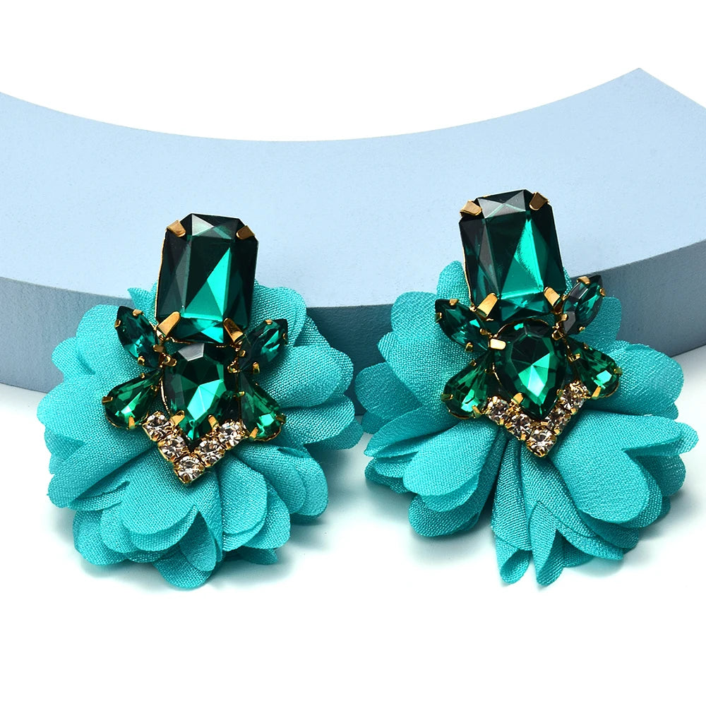 Crystal Lace Earrings – Handmade Vintage Boho Statement Jewelry