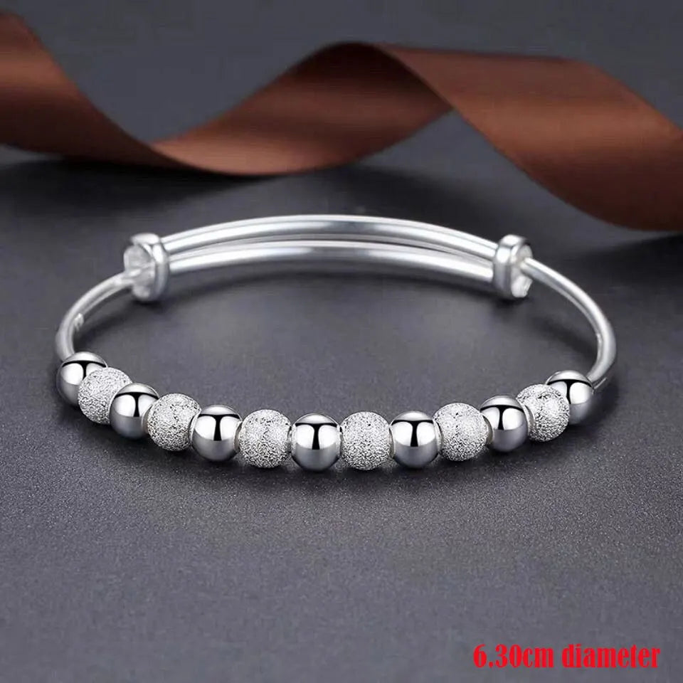Luxury Charm Bead Bracelet – 925 Silver Color Wedding & Party Jewelry