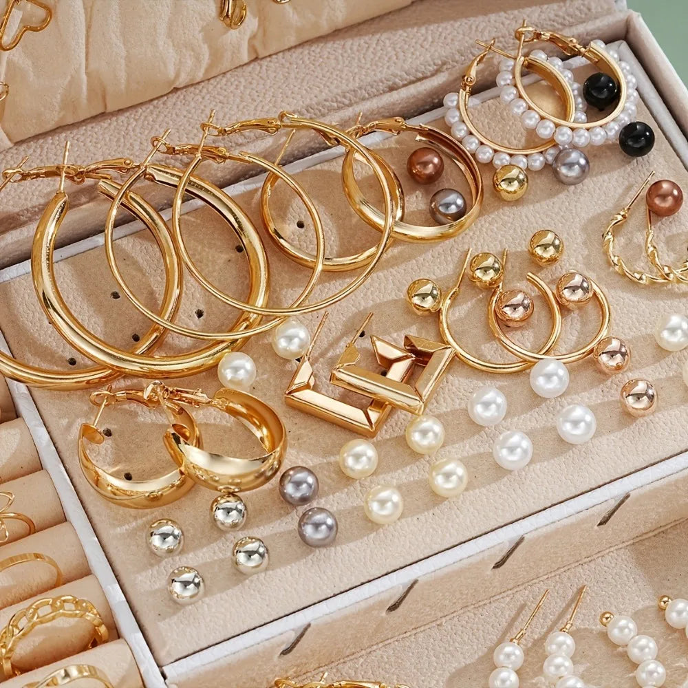 Value Pack Jewelry Set – 86 Pcs Rings, Necklaces & Earrings for Women’s Fashion Accessories