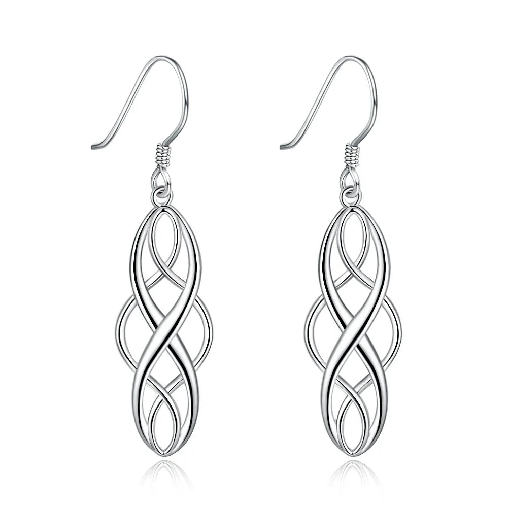 Luxury Sterling Silver Earrings | Classic Hook Design for Women