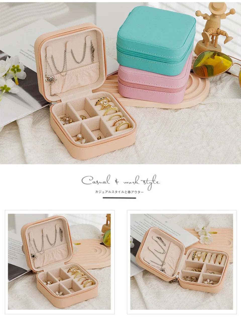 2024 Travel Jewelry Organizer – Portable PU Leather Storage Case