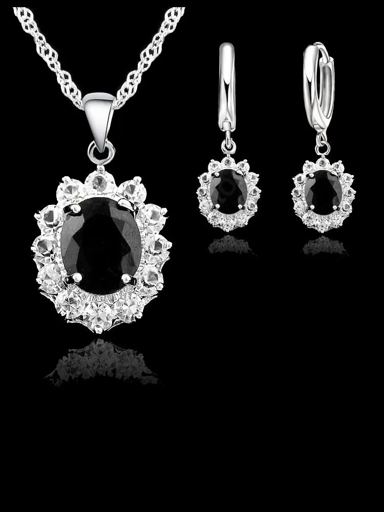 Luxury Bridal Jewelry Set – Cubic Zirconia Necklace & Earrings for Women