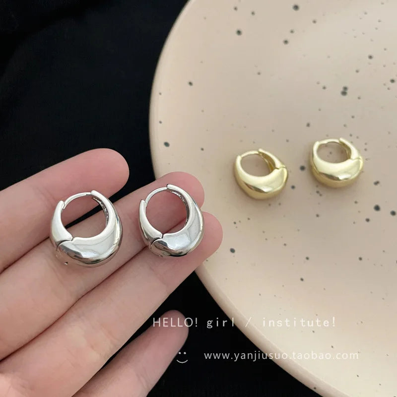 925 Sterling Silver Hoop Earrings – Vintage Round Design for Women